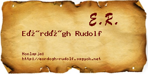 Eördögh Rudolf névjegykártya